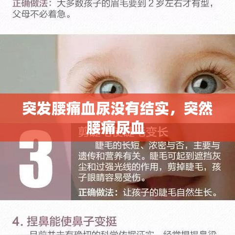 突发腰痛血尿没有结实,突然腰痛尿血