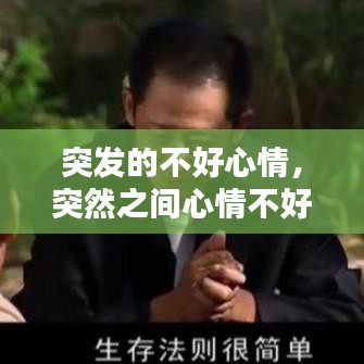 突发的不好心情,突然之间心情不好的句子