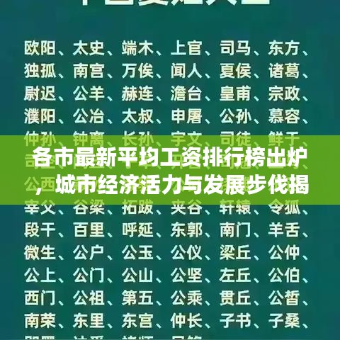 各市最新平均工资排行榜出炉，城市经济活力与发展步伐揭秘