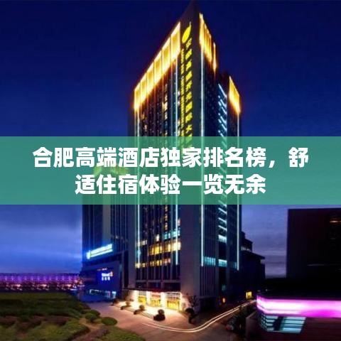 合肥高端酒店独家排名榜,舒适住宿体验一览无余