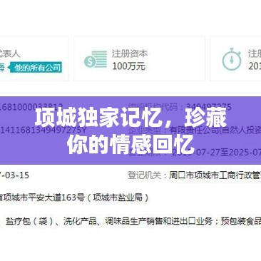 项城独家记忆,珍藏你的情感回忆