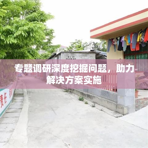 专题调研深度挖掘问题，助力解决方案实施