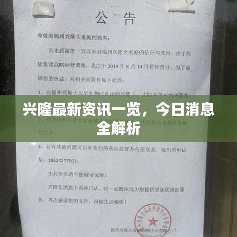 兴隆最新资讯一览,今日消息全解析
