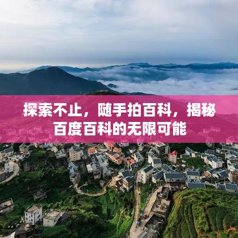 探索不止，随手拍百科，揭秘百度百科的无限可能