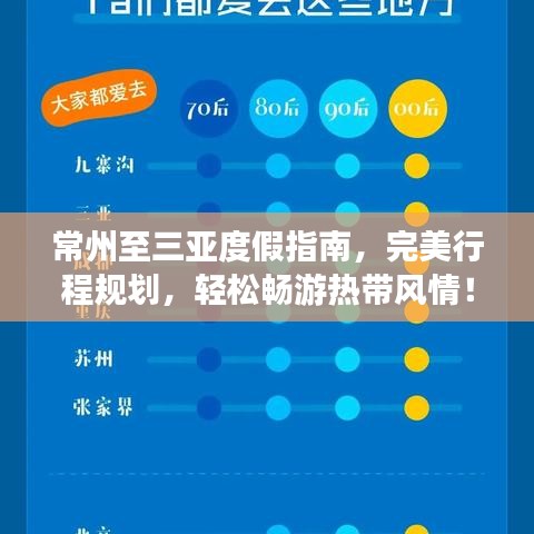 常州至三亚度假指南，完美行程规划，轻松畅游热带风情！
